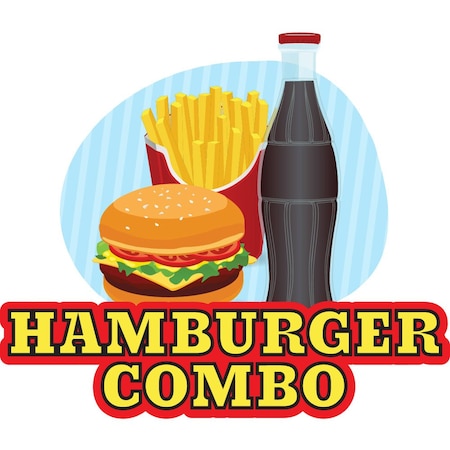 Signmission Safety Sign, 9 in Height, Vinyl, 6 in Length, Hamburger Combo, D-DC-16-Hamburger Combo D-DC-16-Hamburger Combo
